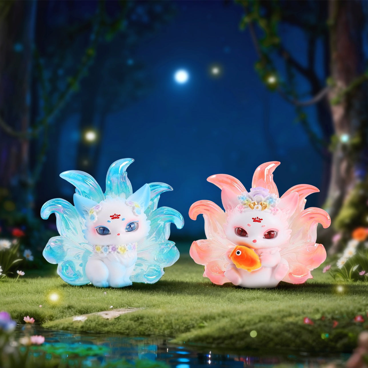 Nine-Tailed Fox – Auspicious Guardian Figurine – 幽篁岭潮玩